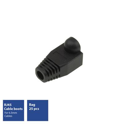 RJ45 black boot for 6.5 mm cable