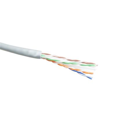 CAT6 U/UTP solid twisted pair cable, PVC, AWG 24, CPR: B2ca, 305 m
