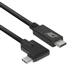 USB 3.2 Gen1 connection cable C male (straight) - C male (angled) 1 meter