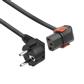 Powercord CEE 7/7 male (angled) - C13 IEC Lock (down angled) black 2 m, EL453S