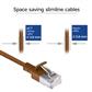Brown 3 meter LSZH U/FTP CAT6A datacenter slimline patch cable snagless with RJ45 connectors