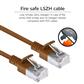 Brown 1.5 meter LSZH U/FTP CAT6A datacenter slimline patch cable snagless with RJ45 connectors