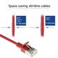 Red 1 meter LSZH U/FTP CAT6A datacenter slimline patch cable snagless with RJ45 connectors