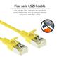 Yellow 1.5 meter LSZH U/FTP CAT6A datacenter slimline patch cable snagless with RJ45 connectors