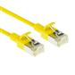 Yellow 0.25 meter LSZH U/FTP CAT6A datacenter slimline patch cable snagless with RJ45 connectors