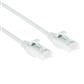White 1 meter LSZH U/UTP CAT6 datacenter slimline patch cable snagless with RJ45 connectors