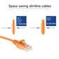 Orange 0.5 meter LSZH U/UTP CAT6 datacenter slimline patch cable snagless with RJ45 connectors
