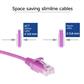 Pink 10 meter LSZH U/UTP CAT6 datacenter slimline patch cable snagless with RJ45 connectors