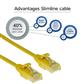 Yellow 0.5 meter LSZH U/UTP CAT6 datacenter slimline patch cable snagless with RJ45 connectors