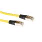 Yellow 3 meter SFTP CAT6 patch cable cross with RJ45 connectors