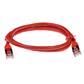 Red 5 meter SFTP CAT6A patch cable snagless with RJ45 connectors