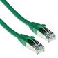 Green 25 meter SFTP CAT6A patch cable snagless with RJ45 connectors