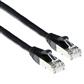 Black 3 meter SFTP CAT6A patch cable snagless with RJ45 connectors
