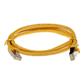 Yellow 2 meter LSZH SFTP CAT6A patch cable snagless with RJ45 connectors