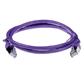 Purple 0.5 meter LSZH SFTP CAT6A patch cable snagless with RJ45 connectors