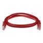 Red 1 meter LSZH U/UTP CAT6A patch cable with RJ45 connectors