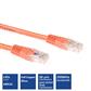 Orange 1 meter U/UTP CAT6 patch cable with RJ45 connectors