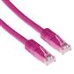 Pink 0.5 meter U/UTP CAT6 patch cable with RJ45 connectors