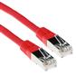 Red 1.5 meter LSZH SFTP CAT6A patch cable with RJ45 connectors
