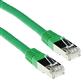Green 5 meter LSZH SFTP CAT6A patch cable with RJ45 connectors