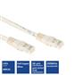 Ivory 1 meter U/UTP CAT6 patch cable with RJ45 connectors
