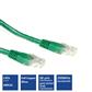 Green 1 meter U/UTP CAT6 patch cable with RJ45 connectors