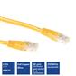 Yellow 0.5 meter U/UTP CAT6 patch cable with RJ45 connectors