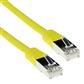 Yellow 5 meter LSZH SFTP CAT6A patch cable with RJ45 connectors