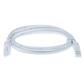 White 0.5 meter U/UTP CAT6A patch cable with RJ45 connectors