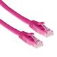 Pink 10 meter U/UTP CAT6 patch cable snagless with RJ45 connectors