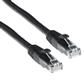 Black 0.25 meter U/UTP CAT6 patch cable snagless with RJ45 connectors