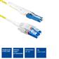 1 meter Singlemode 9/125 OS2 Polarity Twist uniboot duplex fiber patch cable with CS - LC connectors