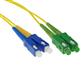 1 meter LSZH Singlemode 9/125 OS2 fiber patch cable duplex with SC/APC and SC/PC connectors