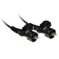 1 meter multimode 50/125 OM3 duplex fiber patch cable with IP67 LC connectors