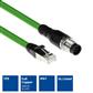 Industrial 1.00 meter Sensor cable M12A 8-pin male to RJ45 male, Ultraflex SF/UTP TPE cable, shielded