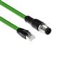 Industrial 15.00 meters Sensor cable M12D 8-pin male right angled to RJ45 male, Superflex Xtreme TPE cable, shielded